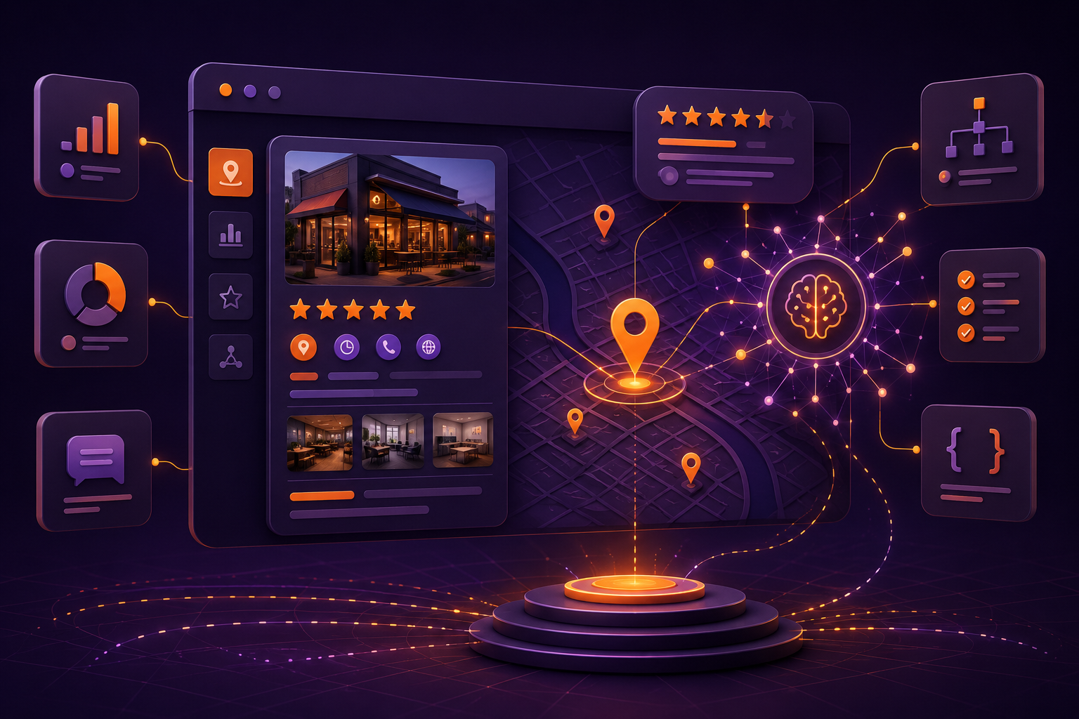 AI local visibility and business data connections